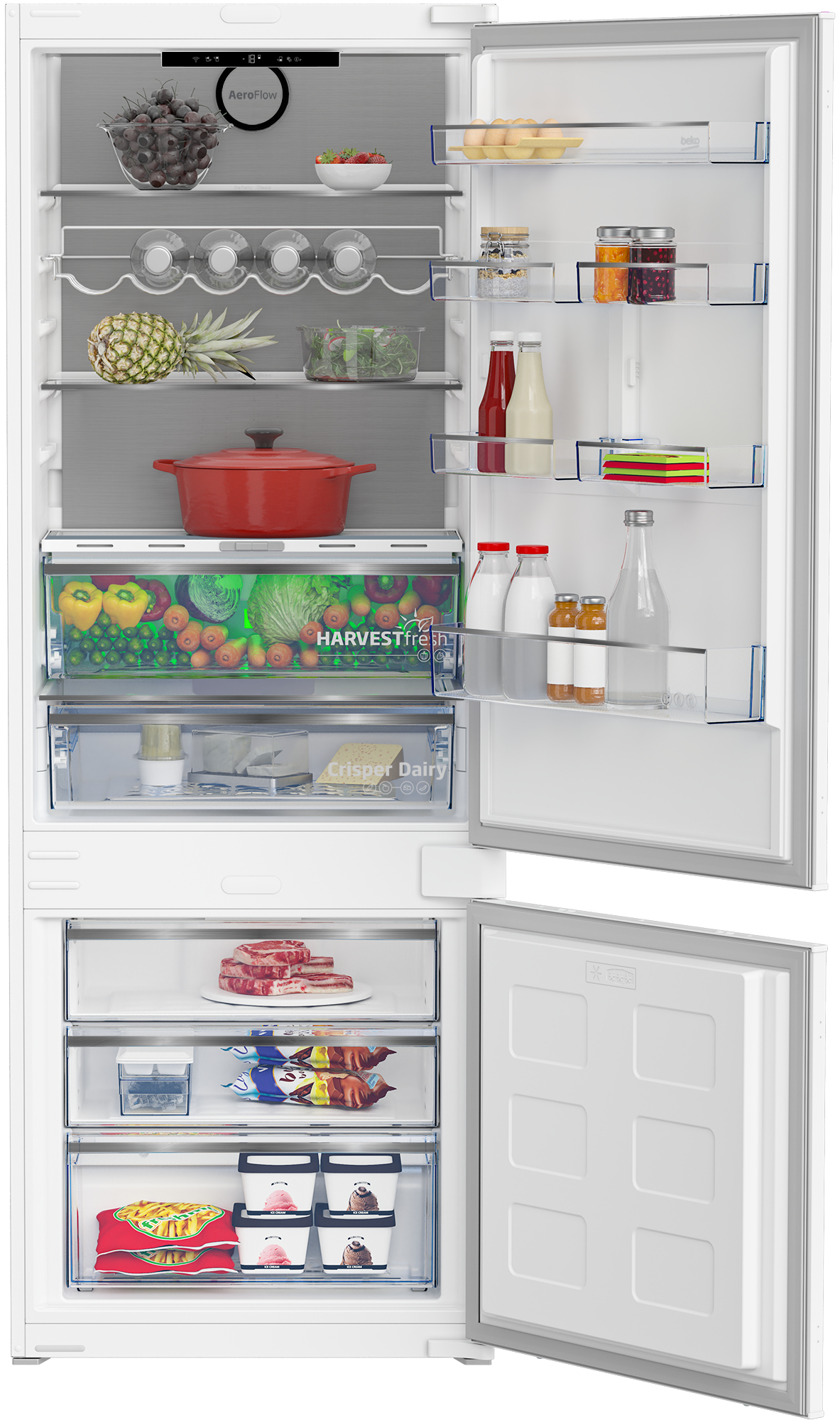 Beko BCNE400E50SHN fridge-freezer Built-in
