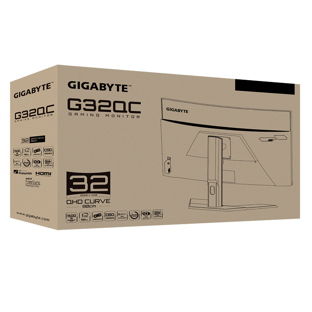 GIGABYTE G32QC EK computer monitor 81.3 cm (32″) 2560 x 1440 pixels Quad HD Black image 9