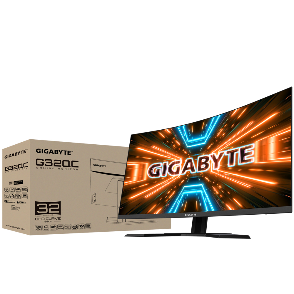GIGABYTE G32QC EK computer monitor 81.3 cm (32″) 2560 x 1440 pixels Quad HD Black image 8