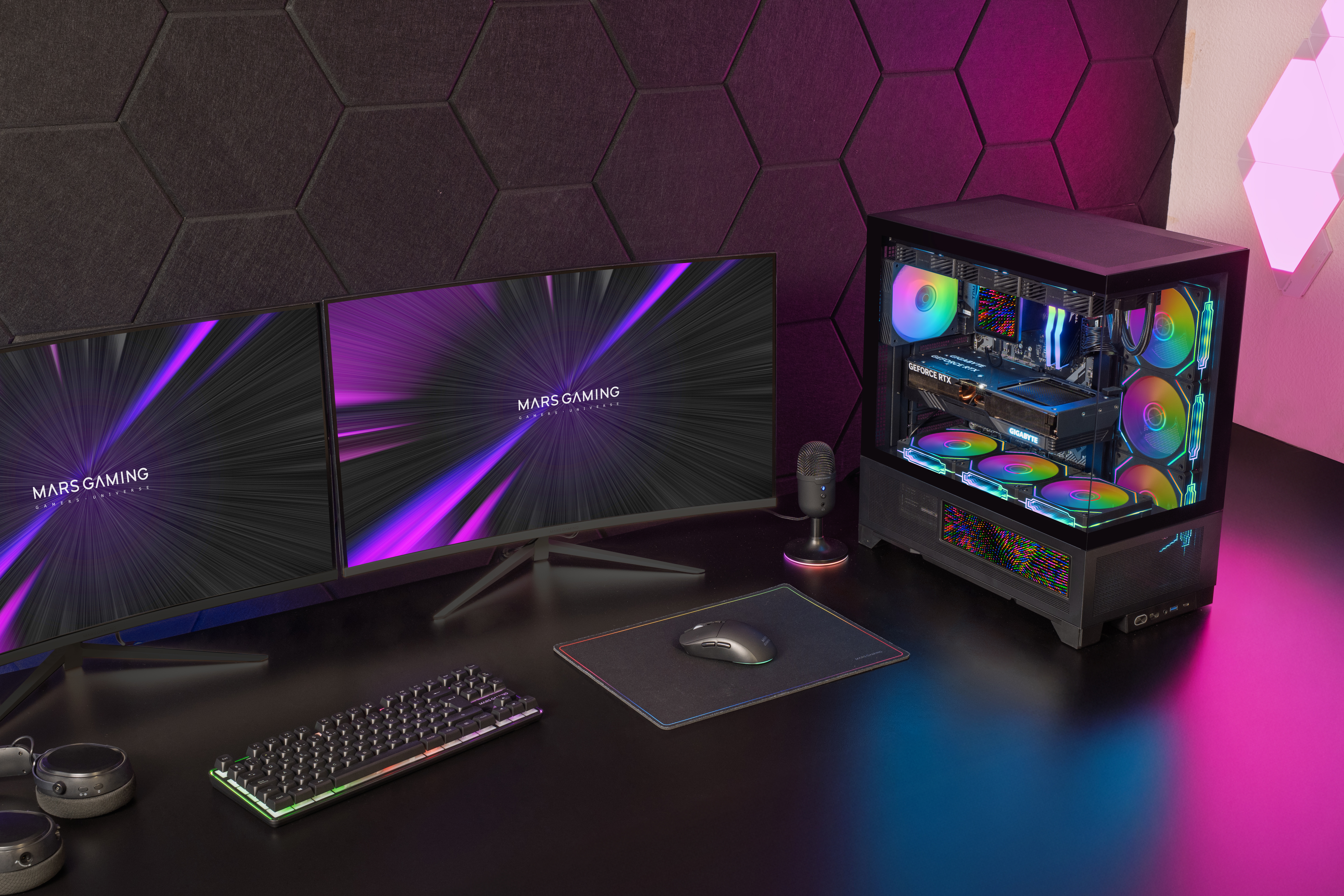 Mars Gaming MCLCDX computer case Midi Tower Black image 19