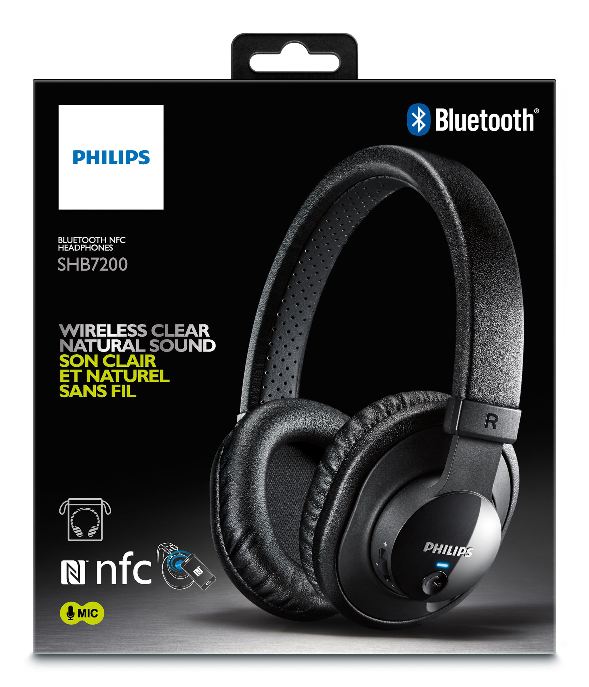 Philips SHB7200NFCFB/00 headphones/headset Wired & Wireless Head-band Bluetooth Black – image 2