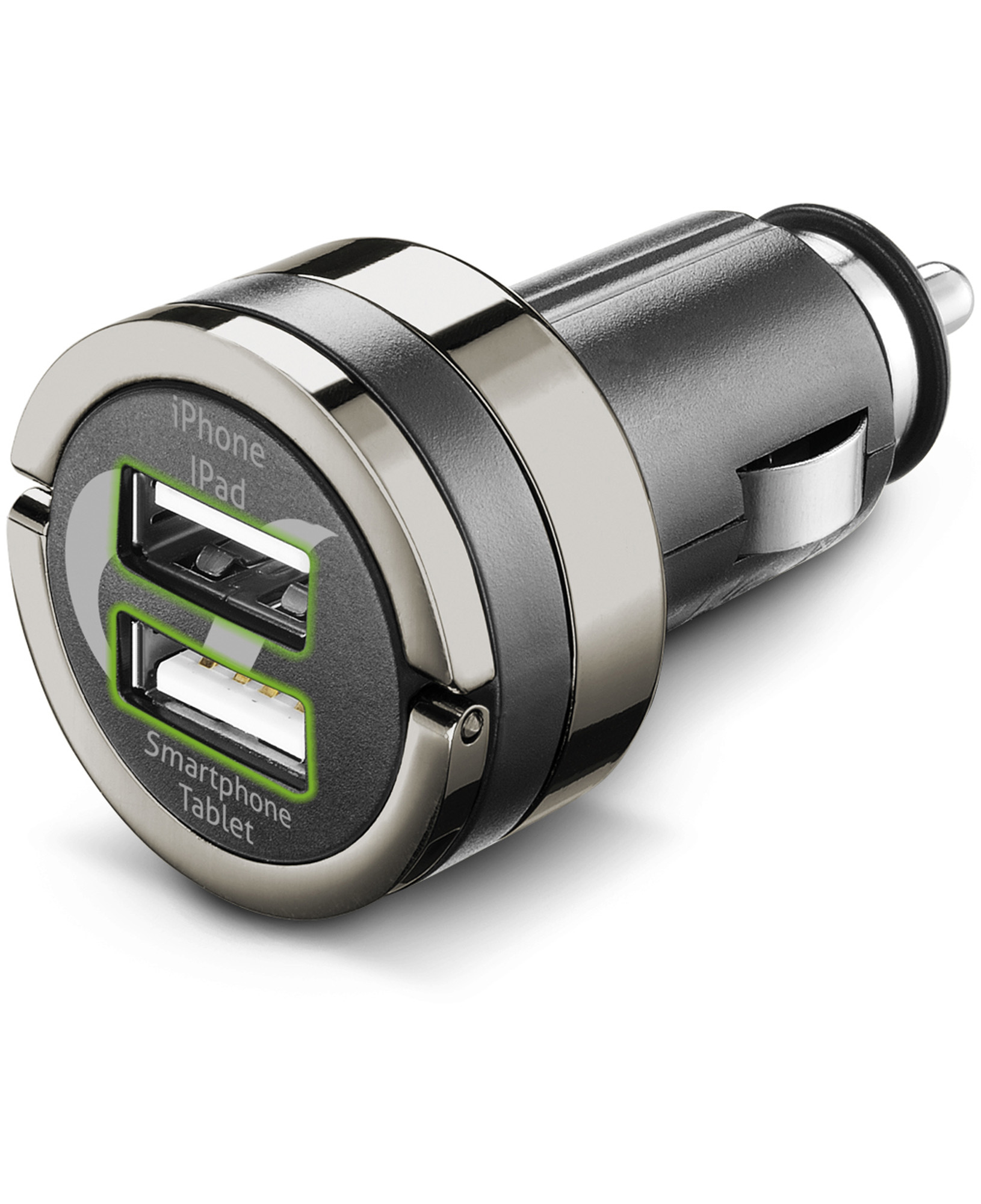 Cellularline USB Car Charger Dual Plus - iPhone, Samsung, Xiaomi, Oppo and other Smartphones and Tablets – image 1
