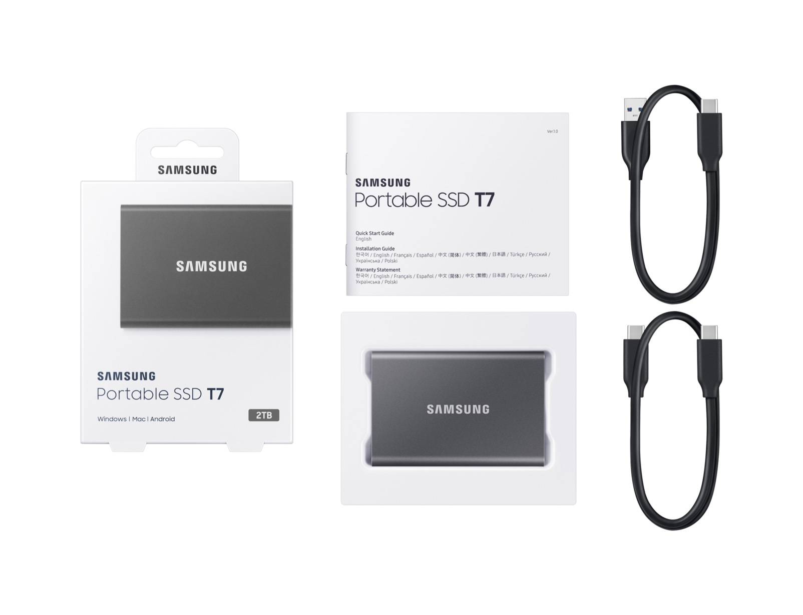 Samsung T7 2 TB USB Type-C 3.2 Gen 2 (3.1 Gen 2) Titanium image 12
