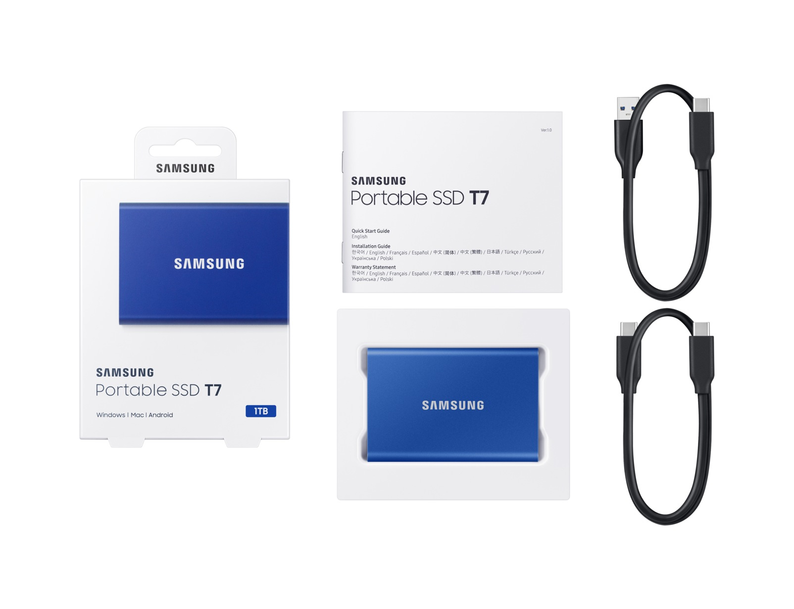 Samsung T7 1 TB USB Type-C 3.2 Gen 2 (3.1 Gen 2) Blue image 12