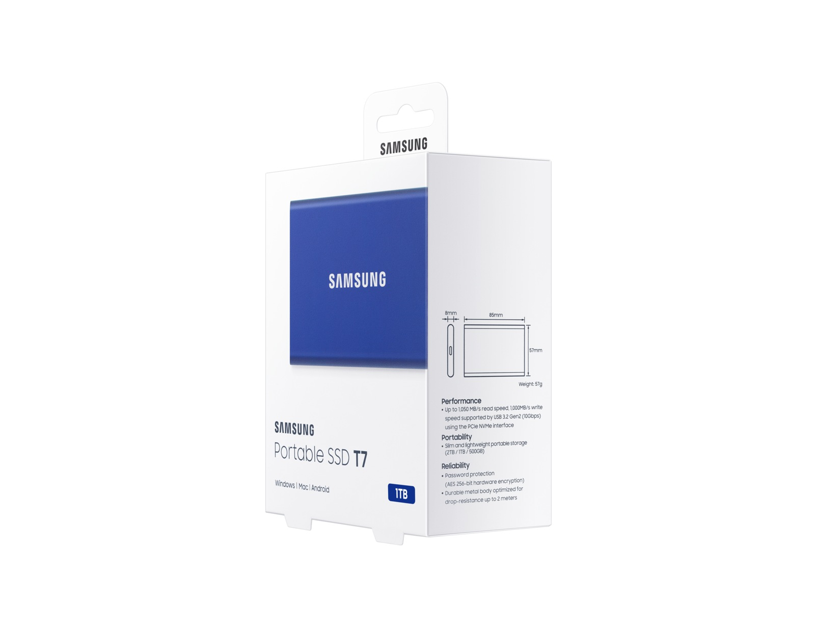 Samsung T7 1 TB USB Type-C 3.2 Gen 2 (3.1 Gen 2) Blue image 11