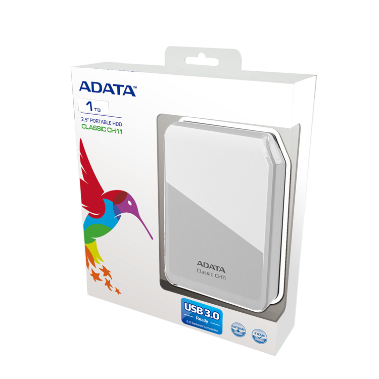 ADATA CH11 Portable USB 3.0 1TB external hard drive 2.5″ Micro-USB B 3.2 Gen 1 (3.1 Gen 1) White image 2