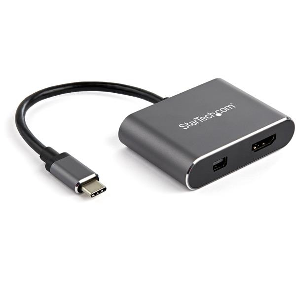 StarTech.com USB-C Multiportvideoadapter - HDMI eller Mini DisplayPort - 4K 60 Hz