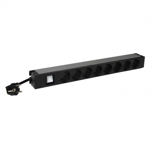 Basic PDU 19" 8 Schuko switch