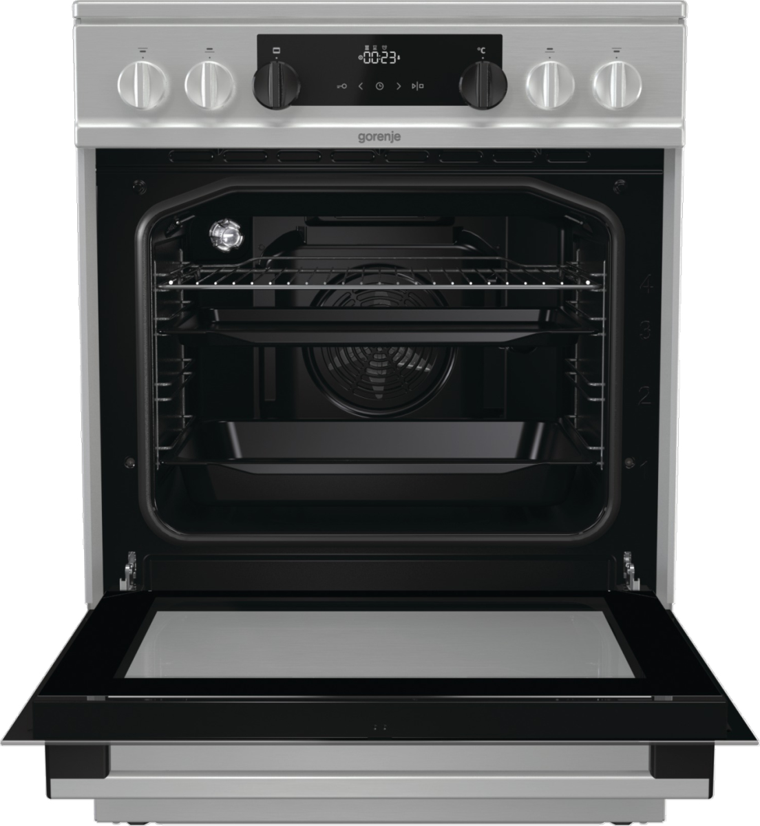Gorenje ECS6350XC Freestanding cooker Electric Zone induction hob Stainless steel – image 4