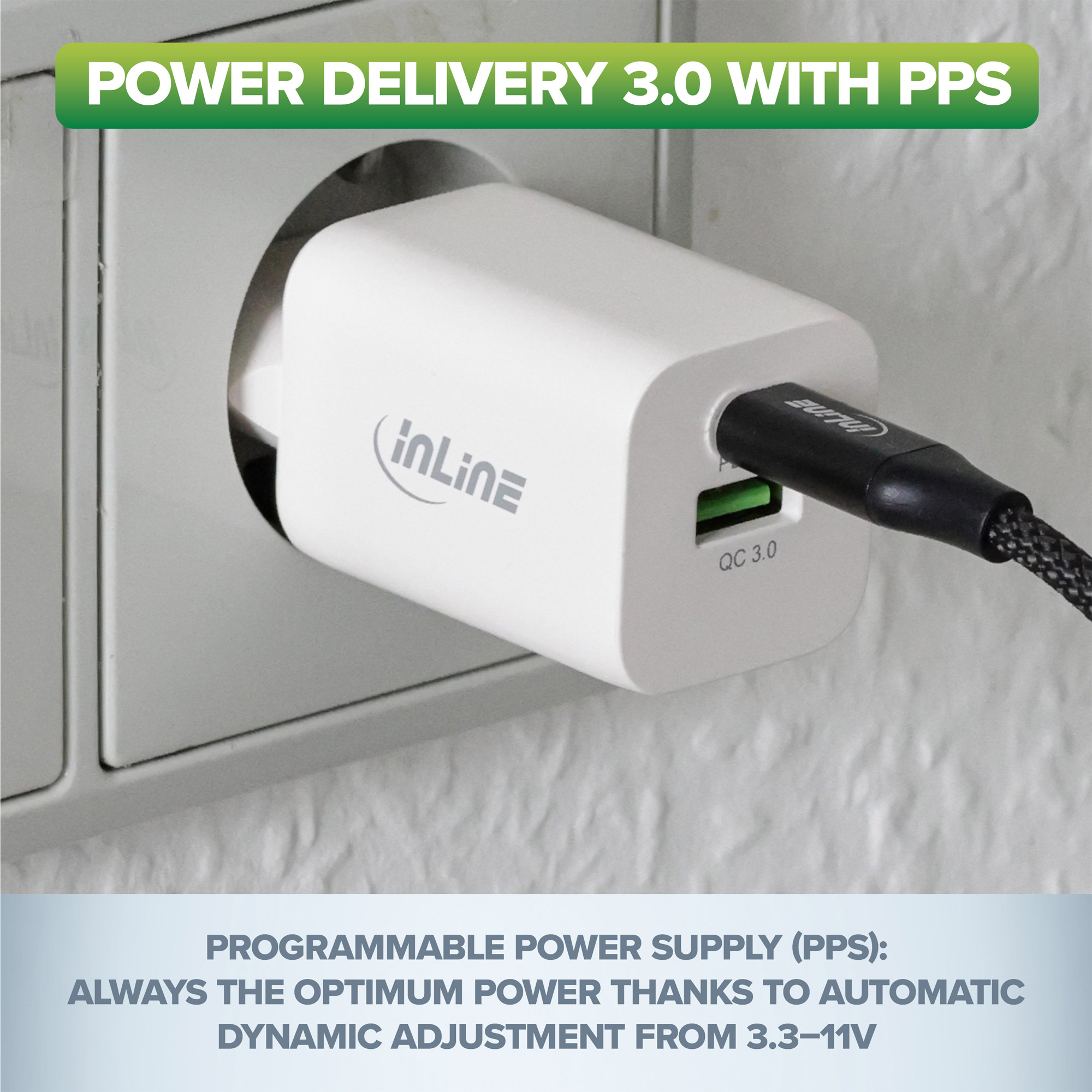 InLine USB power supply, charger USB-A + USB-C – image 7