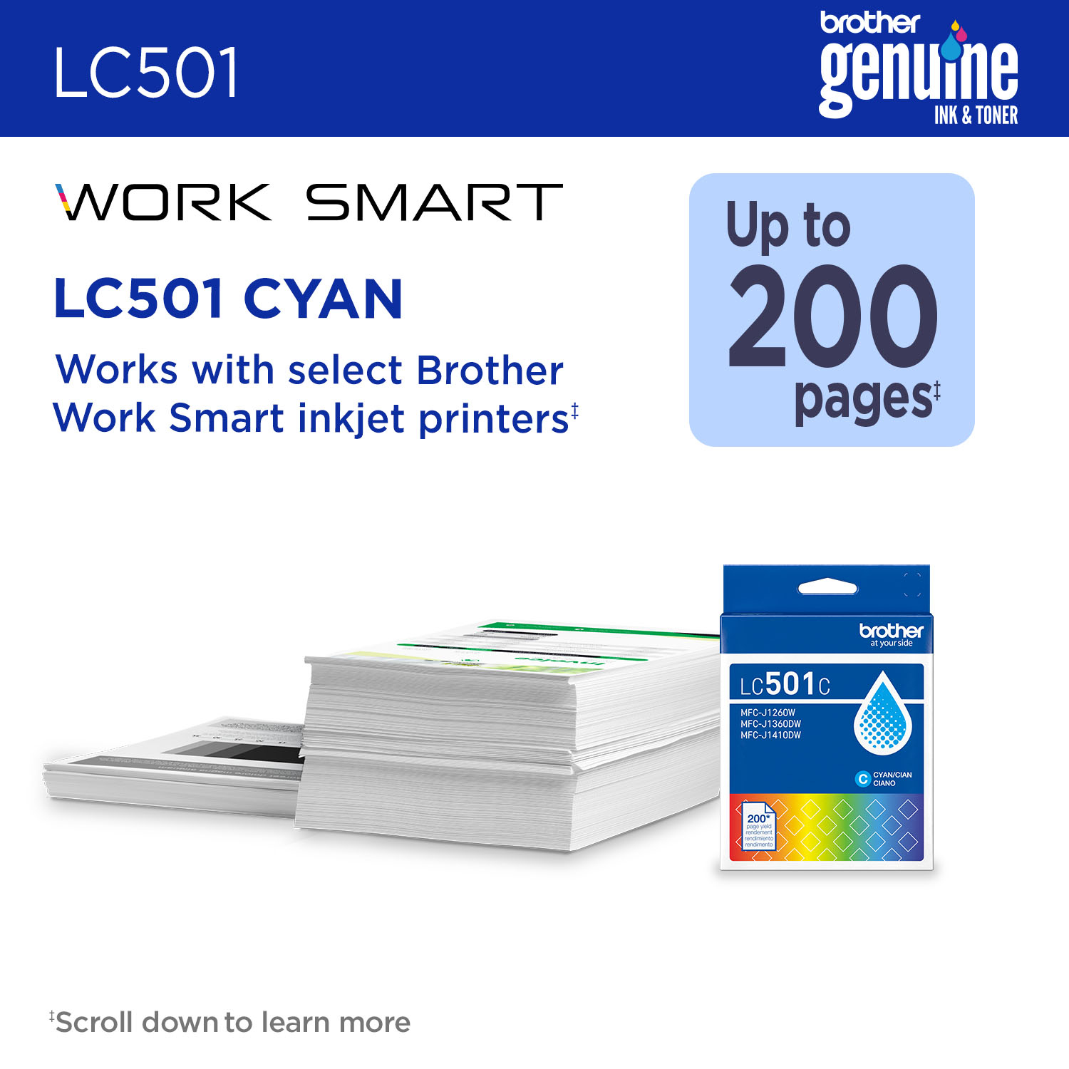 Brother LC501CS ink cartridge 1 pc(s) Original Standard Yield Cyan – image 2