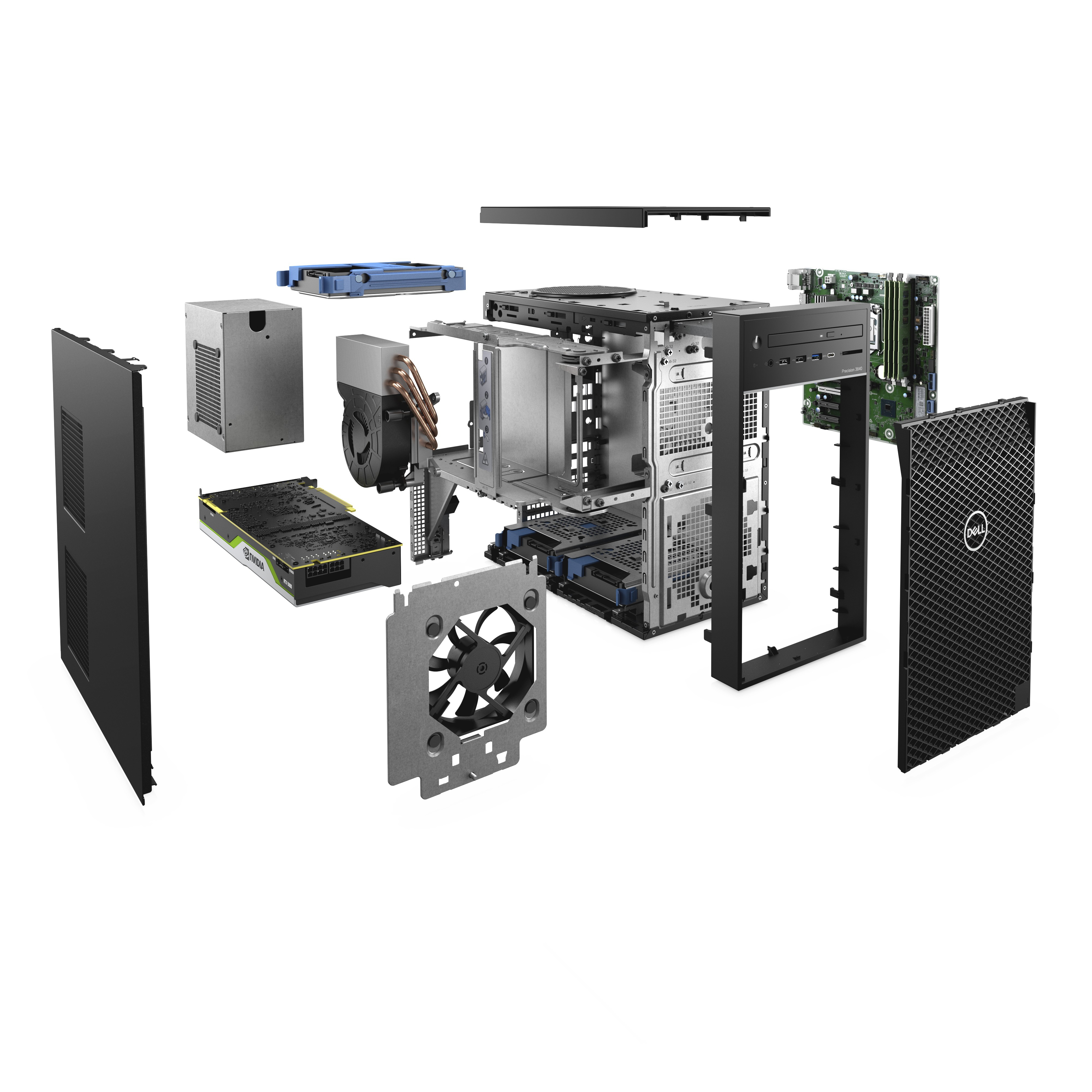 DELL Precision 3640 Intel® Core™ i7 i7-10700 16 GB DDR4-SDRAM 1.25 TB HDD+SSD Windows 10 Pro Tower Workstation Black image 5