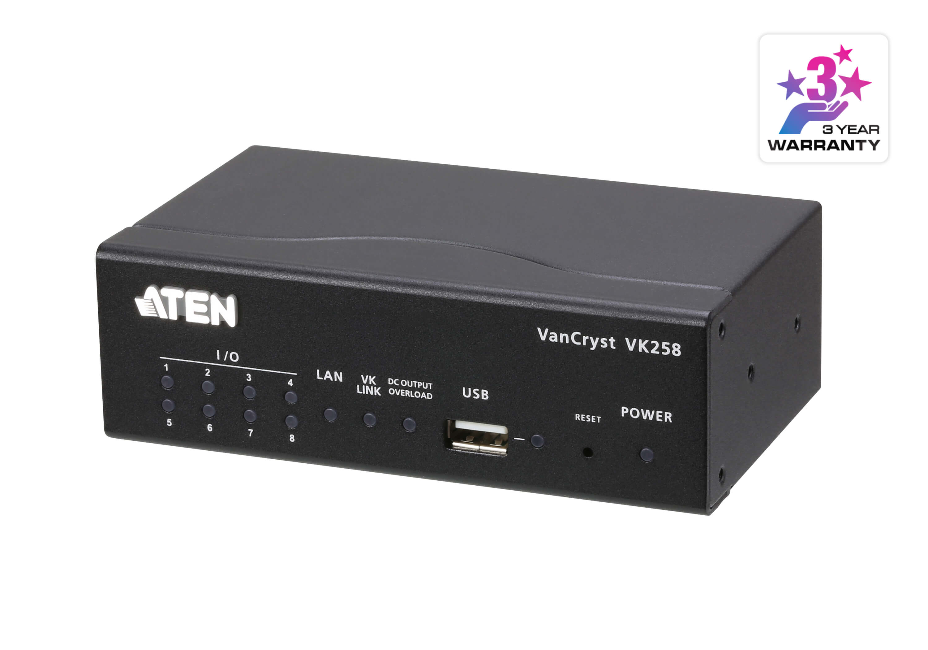 ATEN VanCryst VK258 8-Channel Digital I/O Expansion Box - Expansion module - Ethernet 100