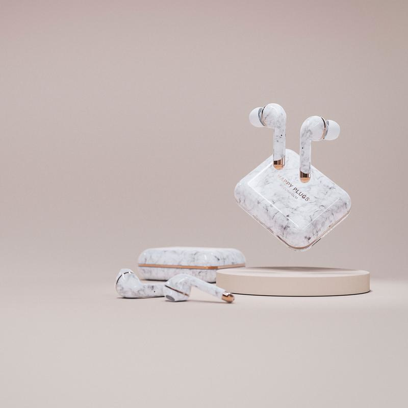 Happy Plugs Air 1 Plus Headset Wireless In-ear Calls/Music Bluetooth Marble colour, White image 2