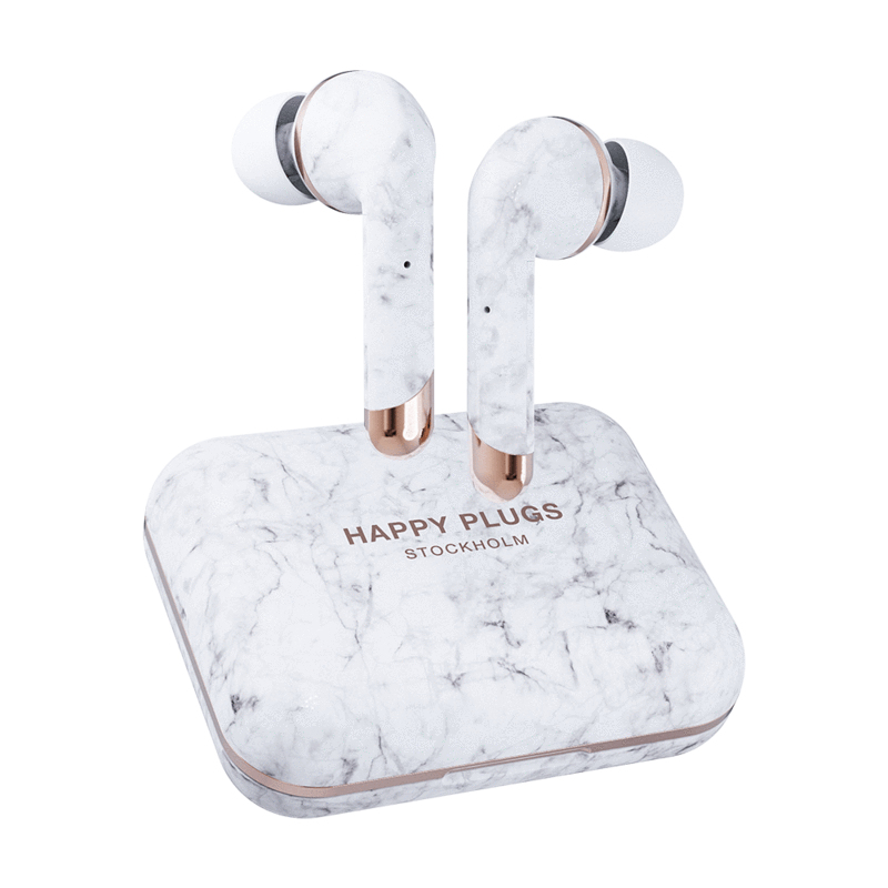 Happy Plugs Air 1 Plus Headset Wireless In-ear Calls/Music Bluetooth Marble colour, White image 1