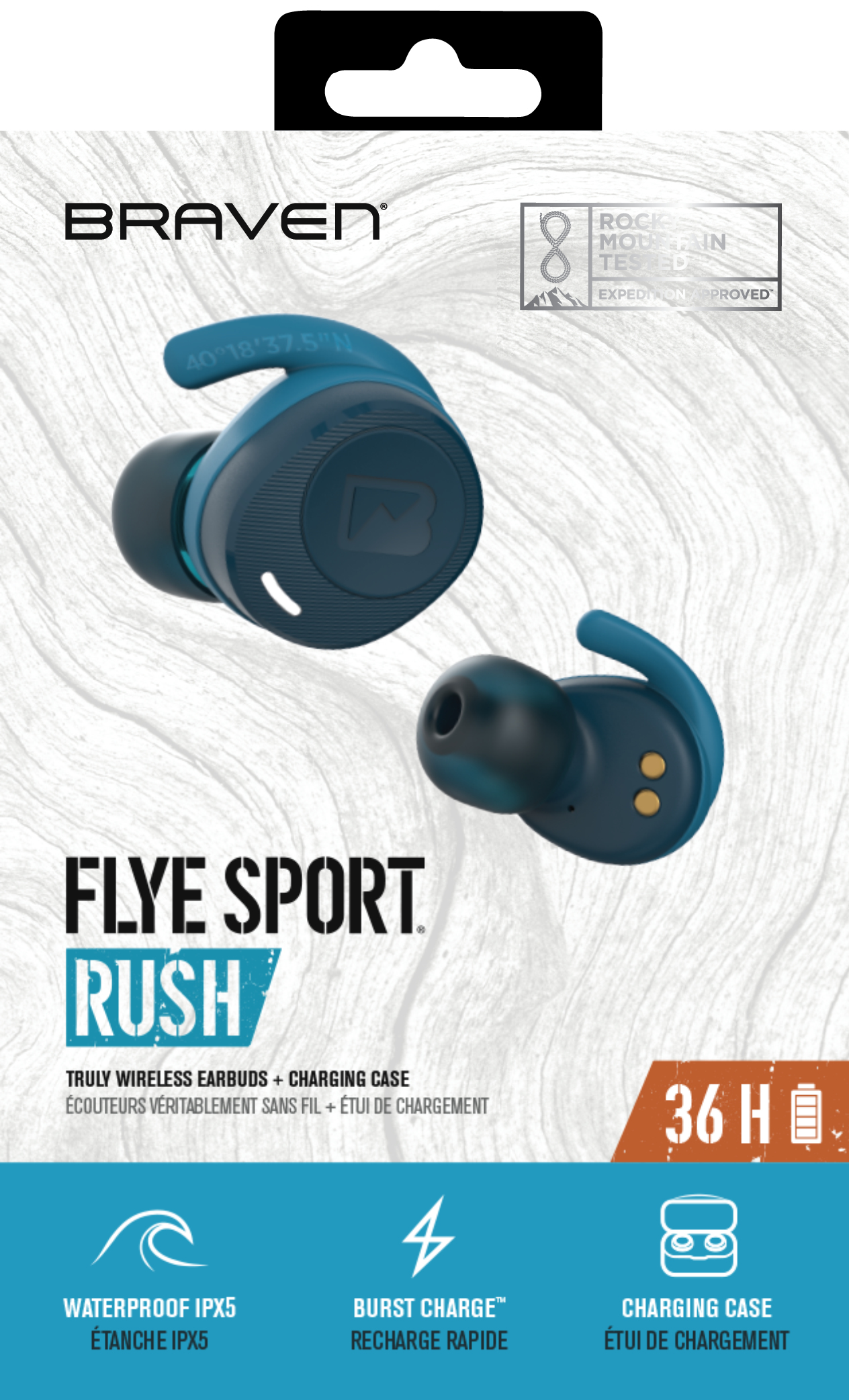ZAGG Flye Sport Rush Headset Wireless In-ear Music Bluetooth Blue image 4