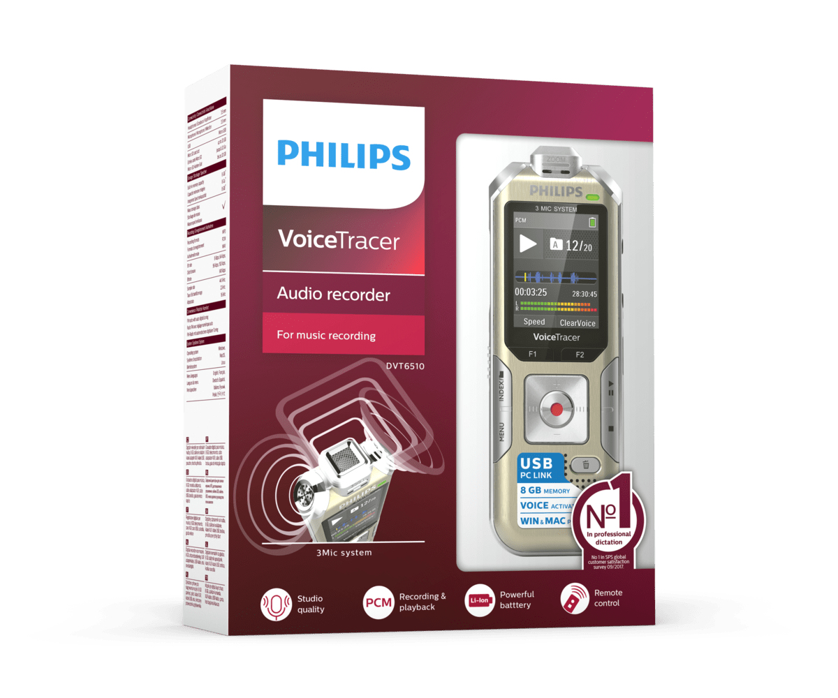 Philips Voice Tracer DVT6510 Internal memory & flash card Champagne, Silver – image 8