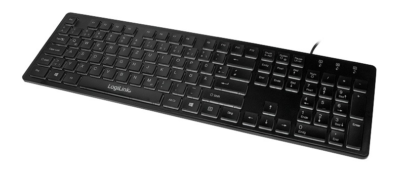 LogiLink ID0138 keyboard Universal USB German Black