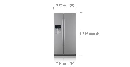 Samsung RSA1DHPE side-by-side refrigerator Freestanding – image 3