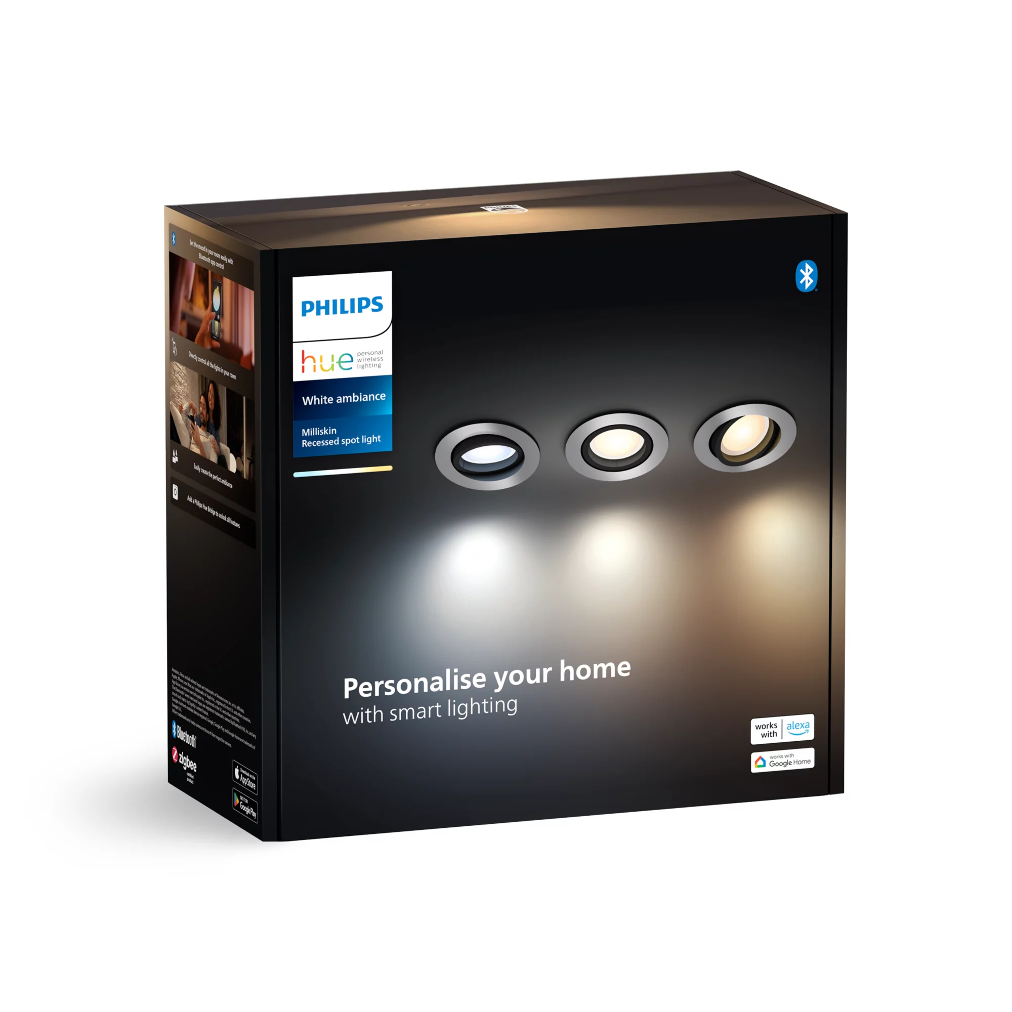 Philips by Signify Philips Hue White ambience Milliskin recessed spotlight (3-pack) – image 3
