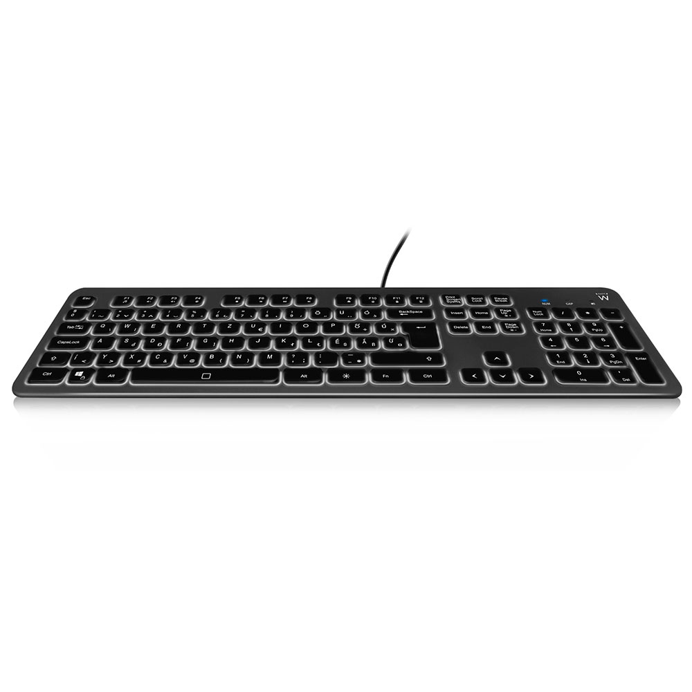 Ewent EW3267 keyboard Universal USB QWERTZ Hungarian Black, Grey