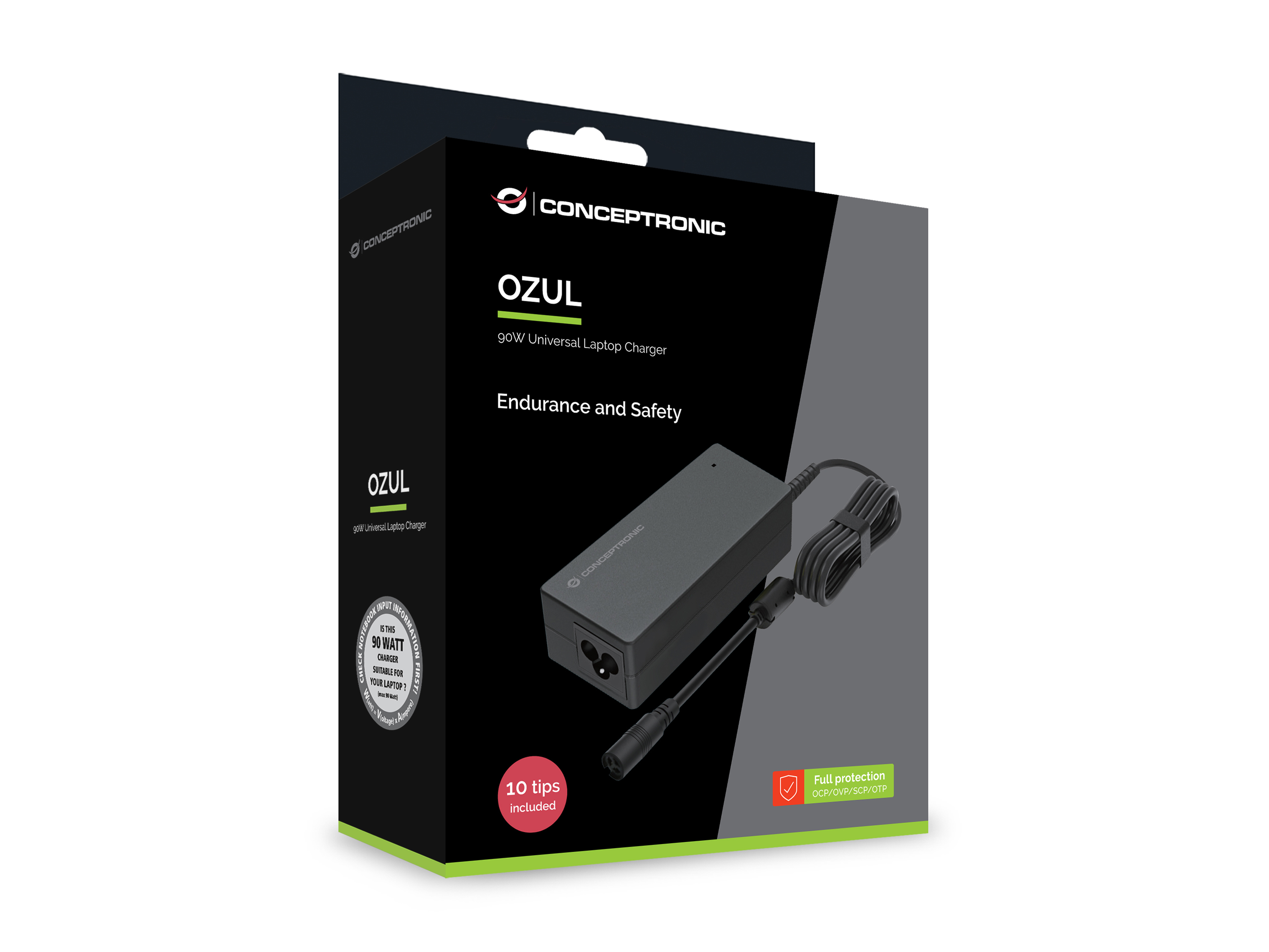 CONCEPTRONIC Univ. Notebook Netzteil inkl.10 Aufsätze    90W Notebooknetzteile