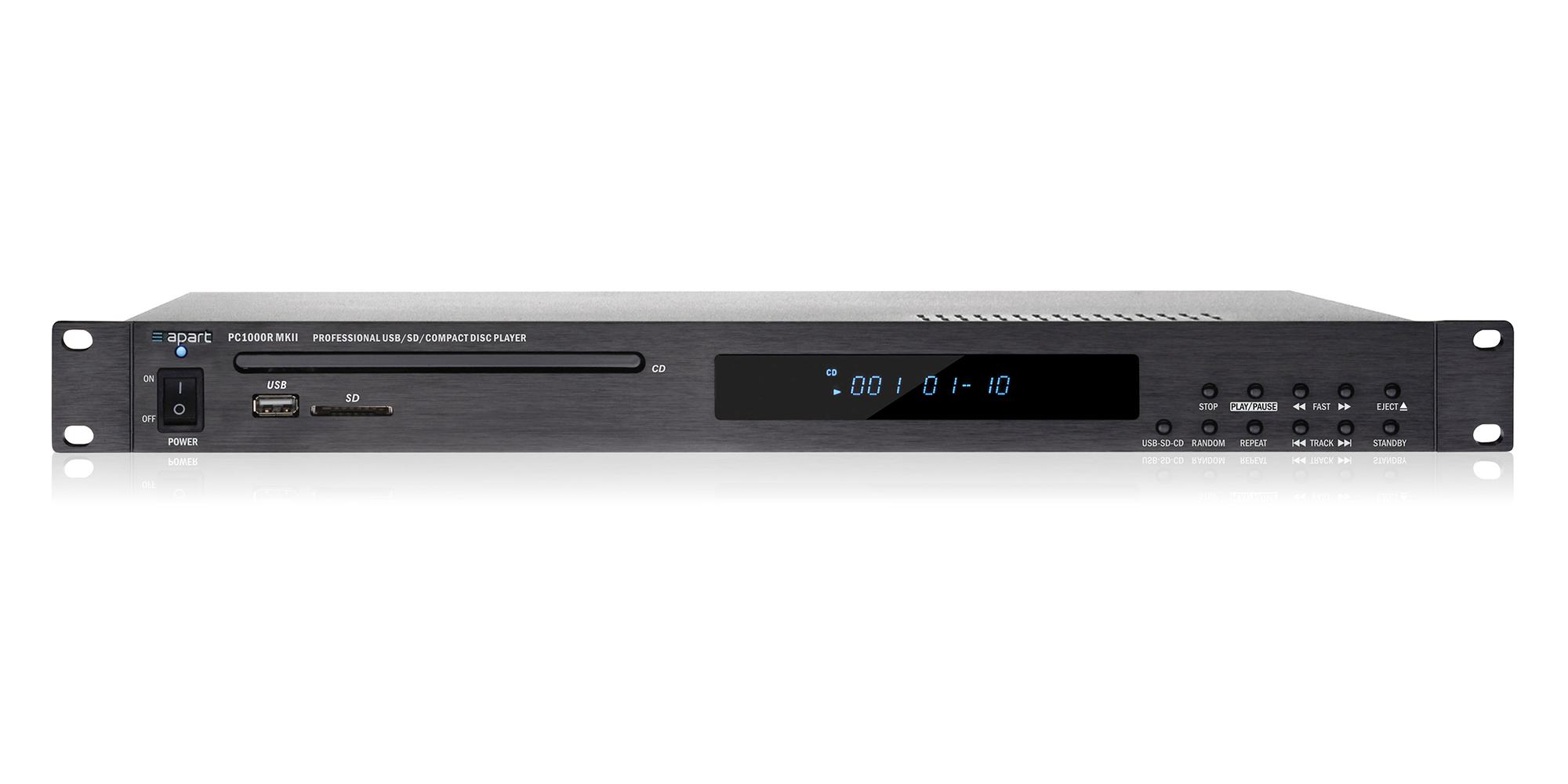 Biamp Commercial Audio PC1000RMKII Black Professional CD player – image 1