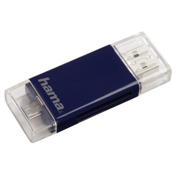 Hama 00123975 card reader USB/Micro-USB Blue