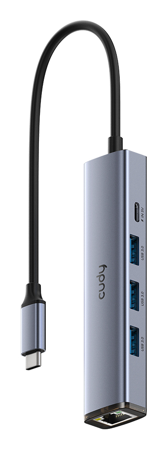 Cudy UH605 laptop dock/port replicator Wired USB 3.2 Gen 1 (3.1 Gen 1) Type-C Grey, Silver – image 1