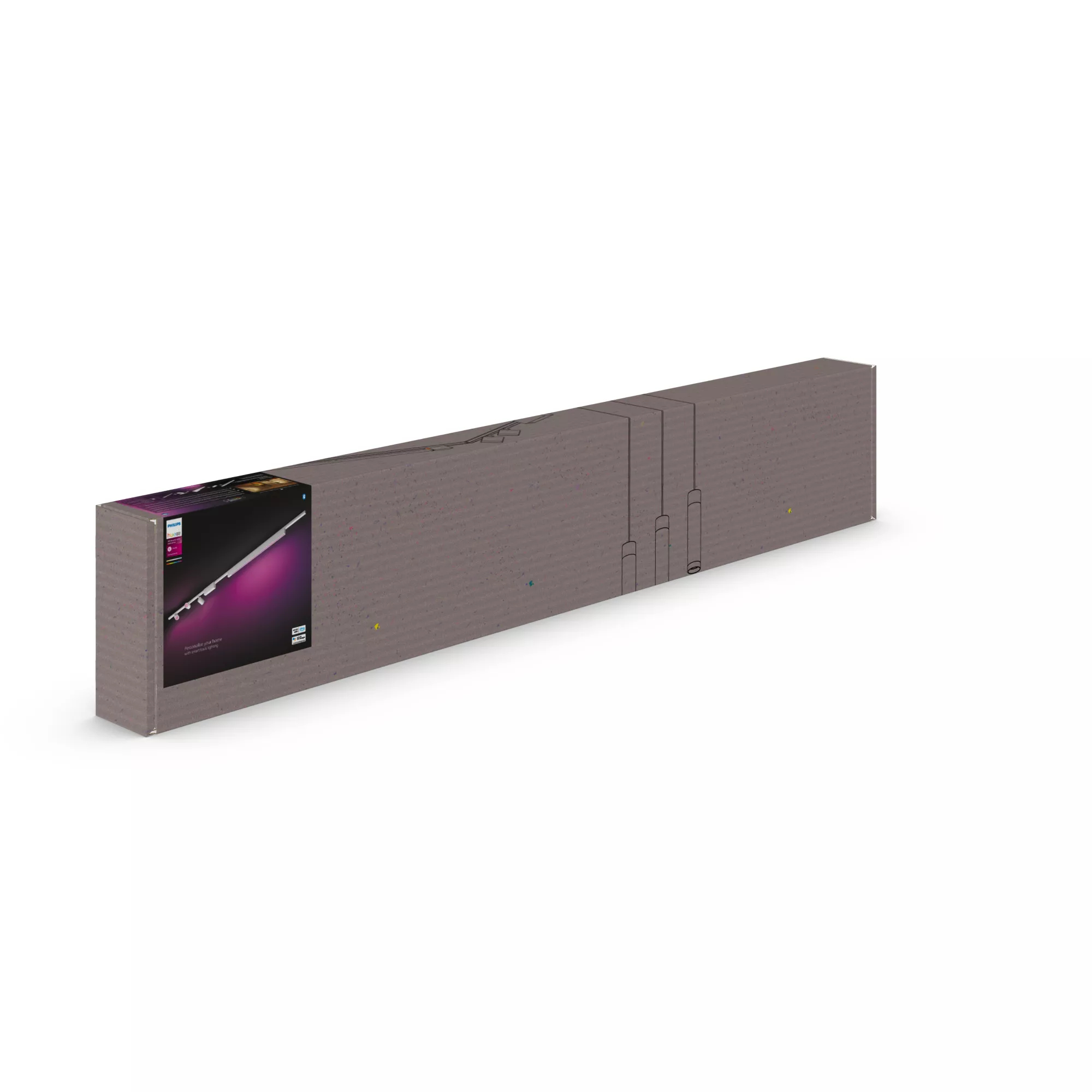 Philips by Signify Philips Hue White and colour ambience Perifo straight ceiling base kit (3 spots, 1 light bar) – image 2