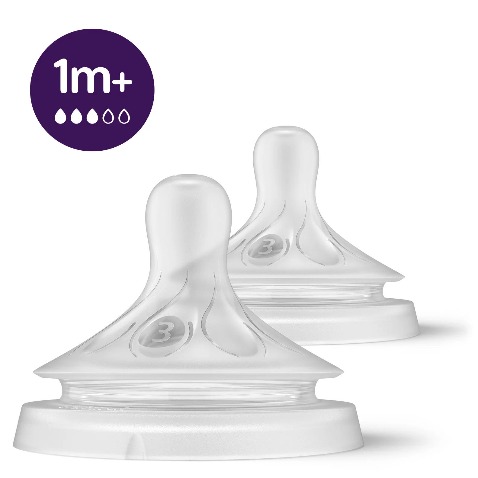 Philips AVENT Natural Response SCY963/02 Sauger 3, mittlere Durchflussrate, 2er-Pack