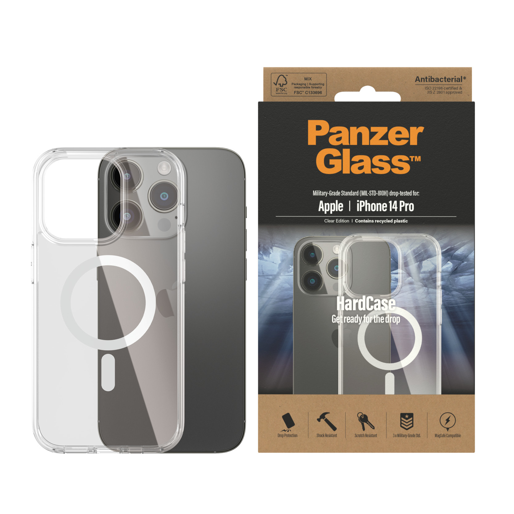 PanzerGlass® HardCase MagSafe Compatible iPhone 14 Pro | Clear – image 2