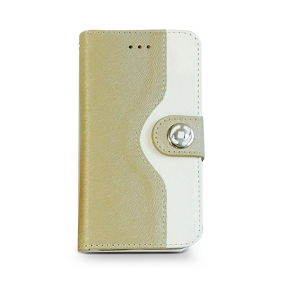 Celly ONDAIPH6GD mobile phone case Folio Beige, White
