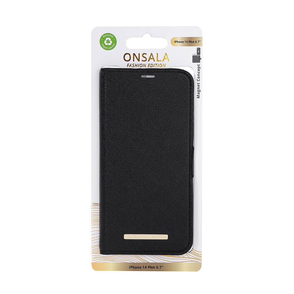Onsala Wallet Case Eco Midnight Black - iPhone 14 Plus – image 2