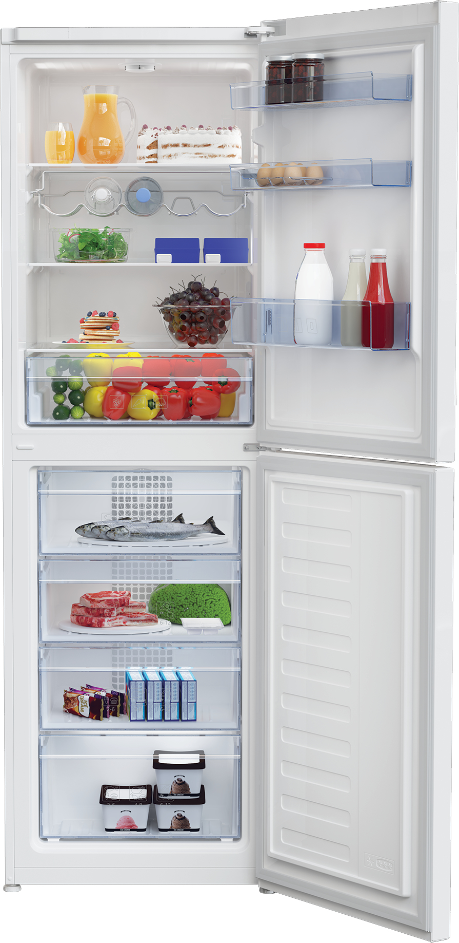 Beko CXFG3691W Freestanding Frost Free Fridge Freezer with Freezer Guard – image 3