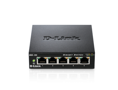 D-Link DGS-105 network switch Unmanaged L2 Gigabit Ethernet (10/100/1000) Desktop Black – image 2