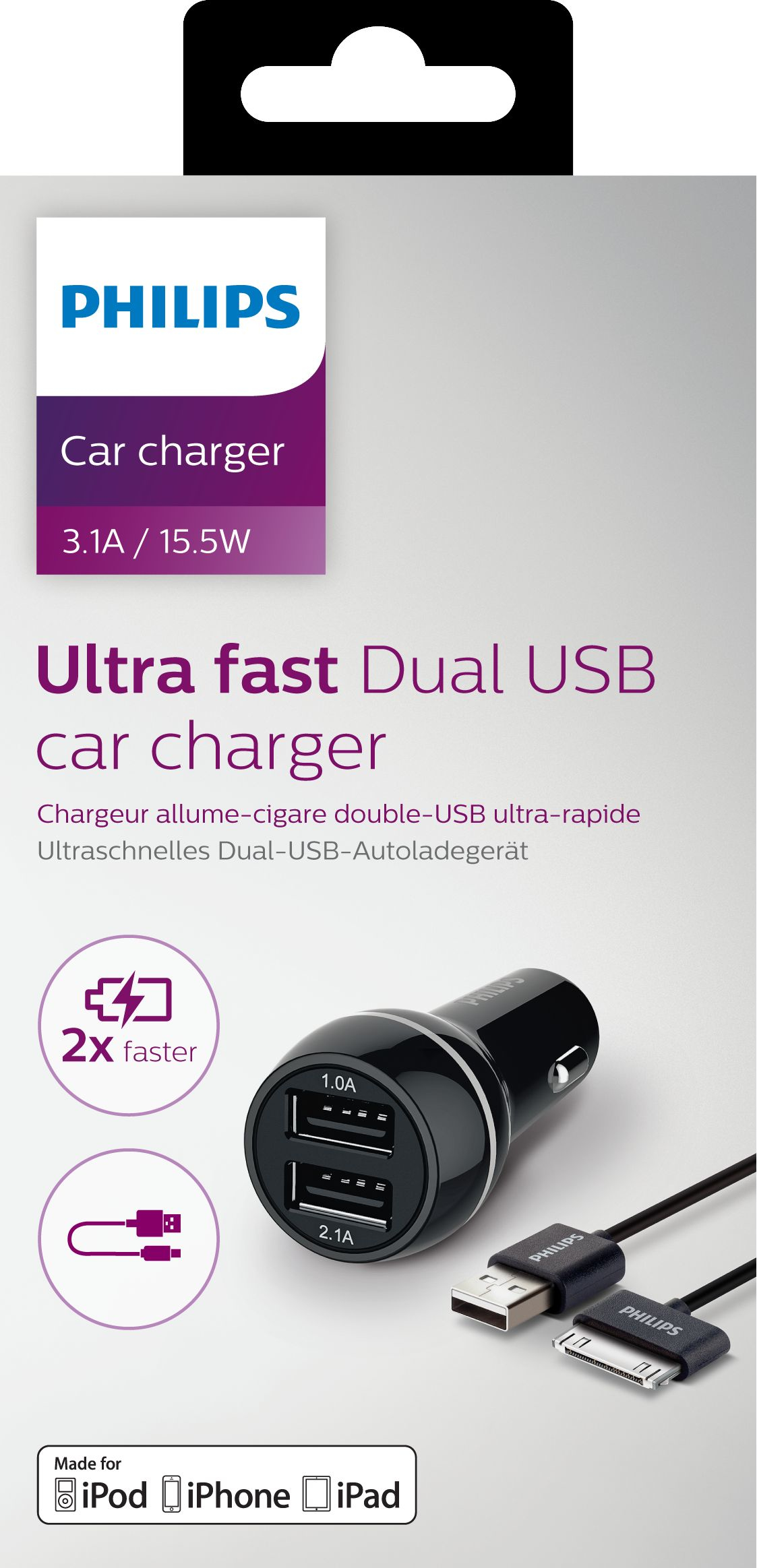 Philips iPad, iPhone and iPod Charger DLP2357I/10 – image 2