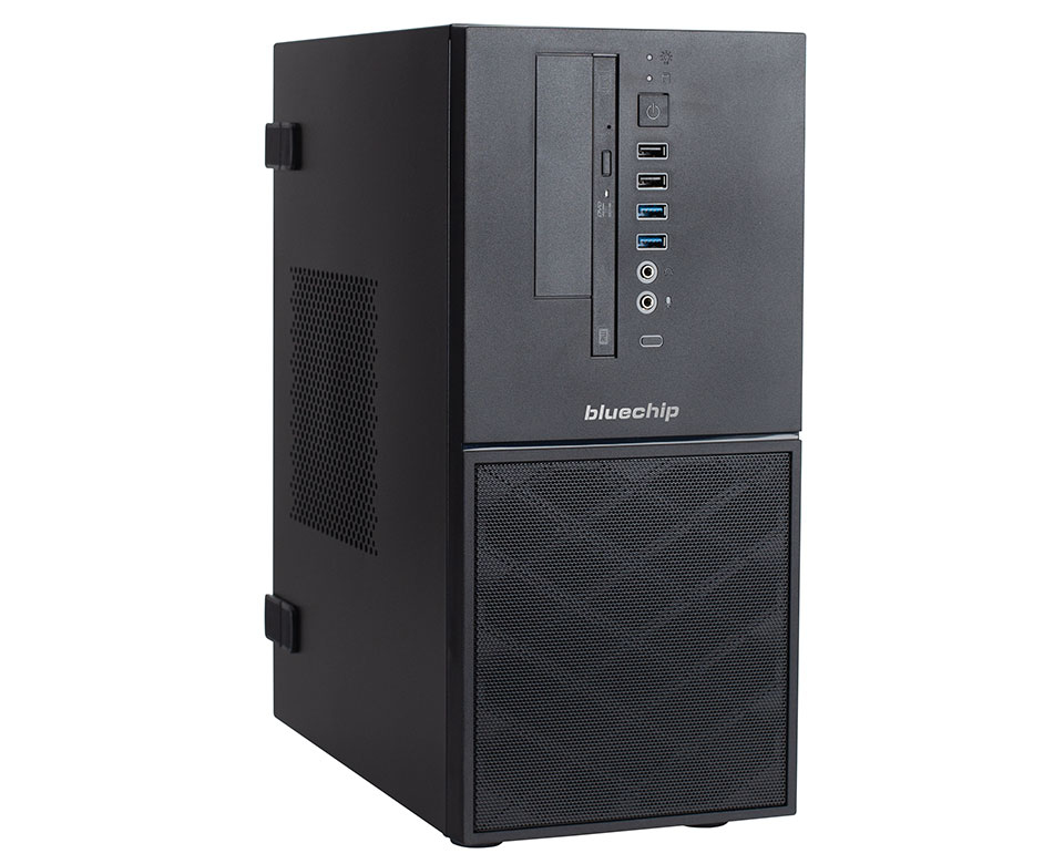 bluechip BUSINESSline T3300 Intel Core i3 i3-14100 16 GB DDR5-SDRAM 500 GB SSD Windows 11 Pro Mini Tower PC Nero