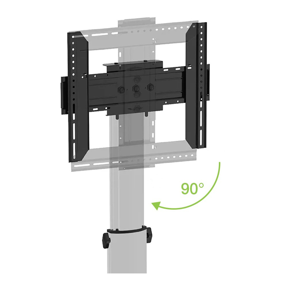Techly ICA-TR51 TV-Standfuß 32"-65" Aluminium Schwarz, Silber