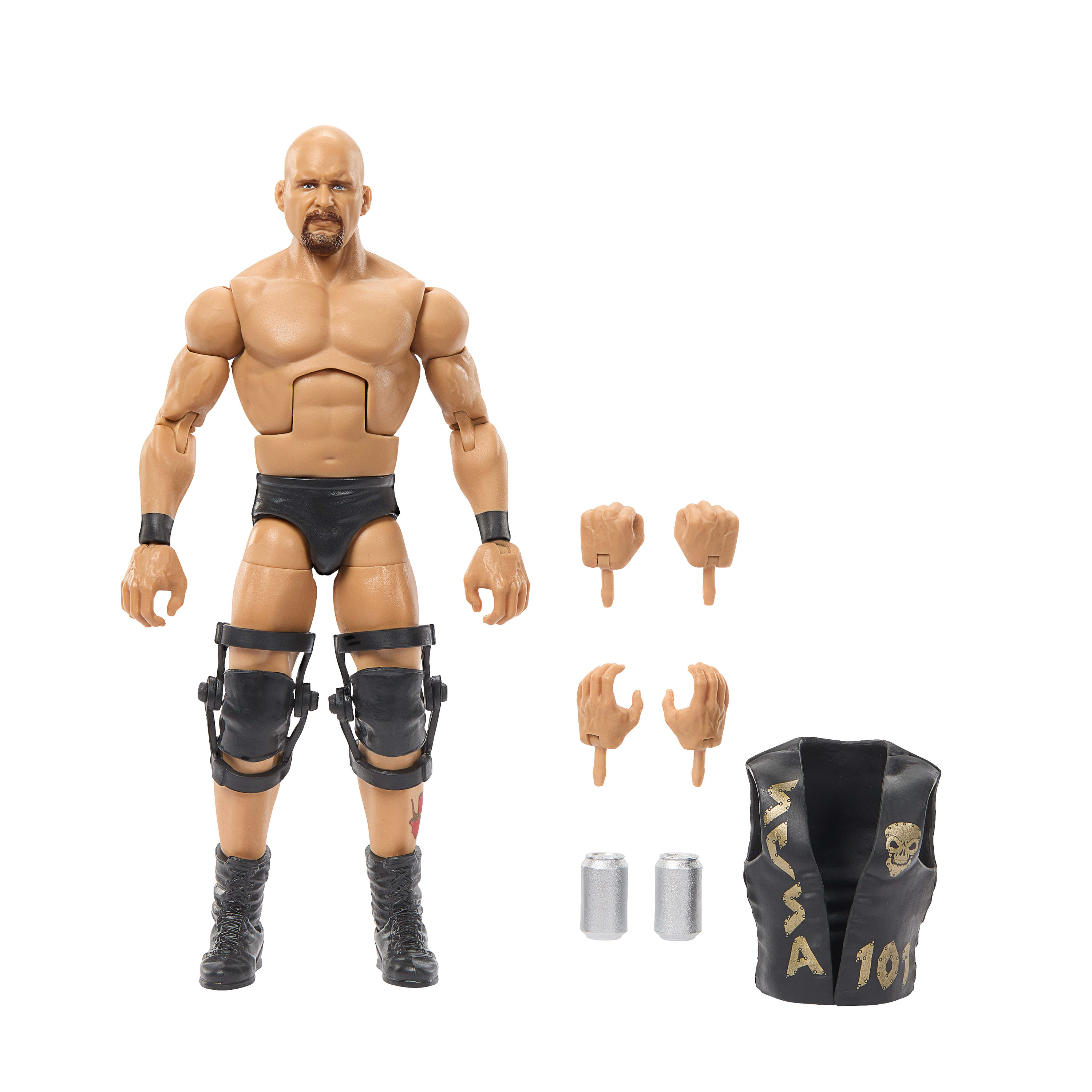 عکس اکشن فیگور WWE مدل Stone Cold Steve Austin JFR53، 6 اینچی رنگی