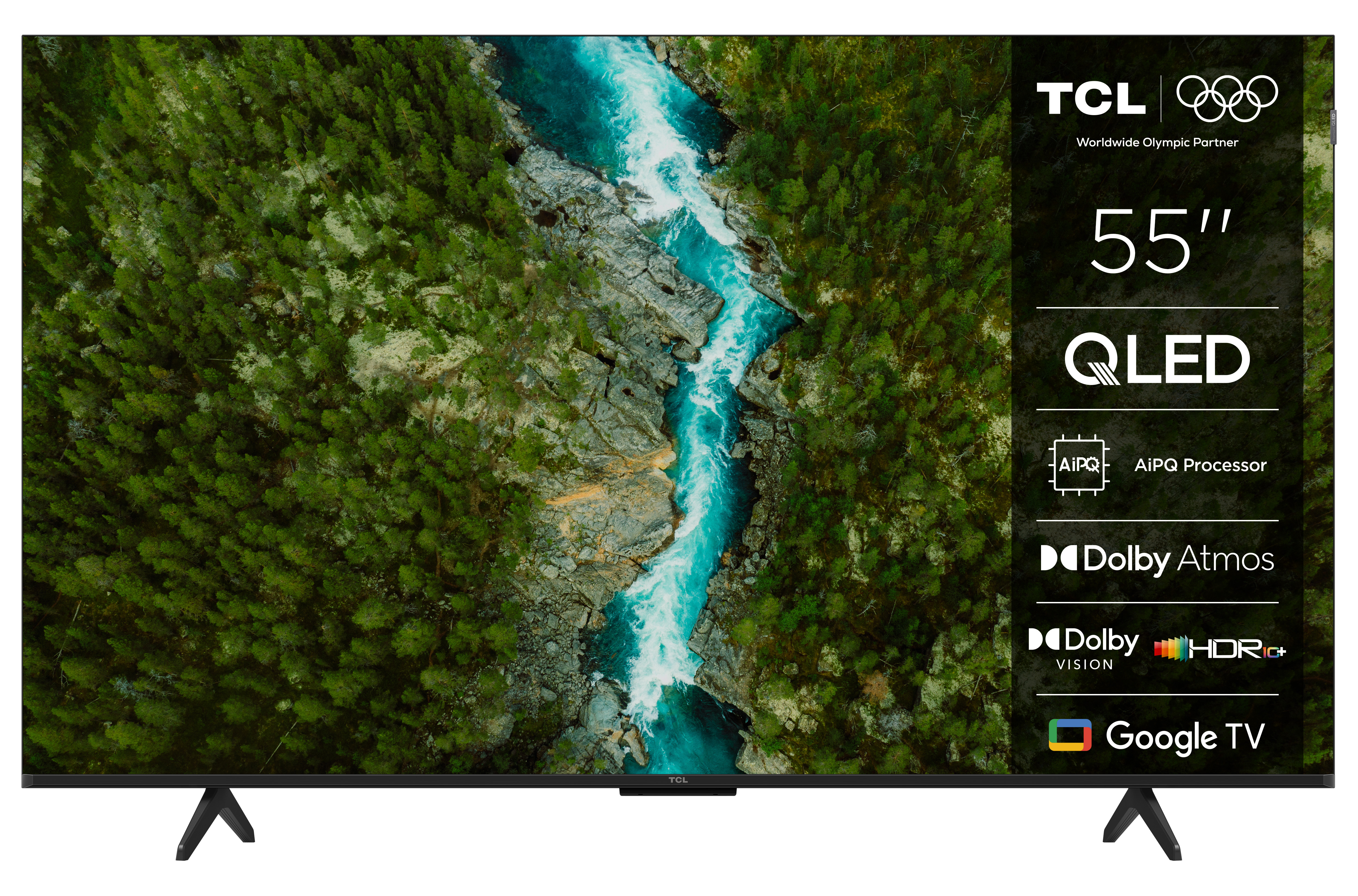 TV QLED Tcl 55QLED780K 138 cm 4K UHD 2025 Aluminium brossé — photo 1