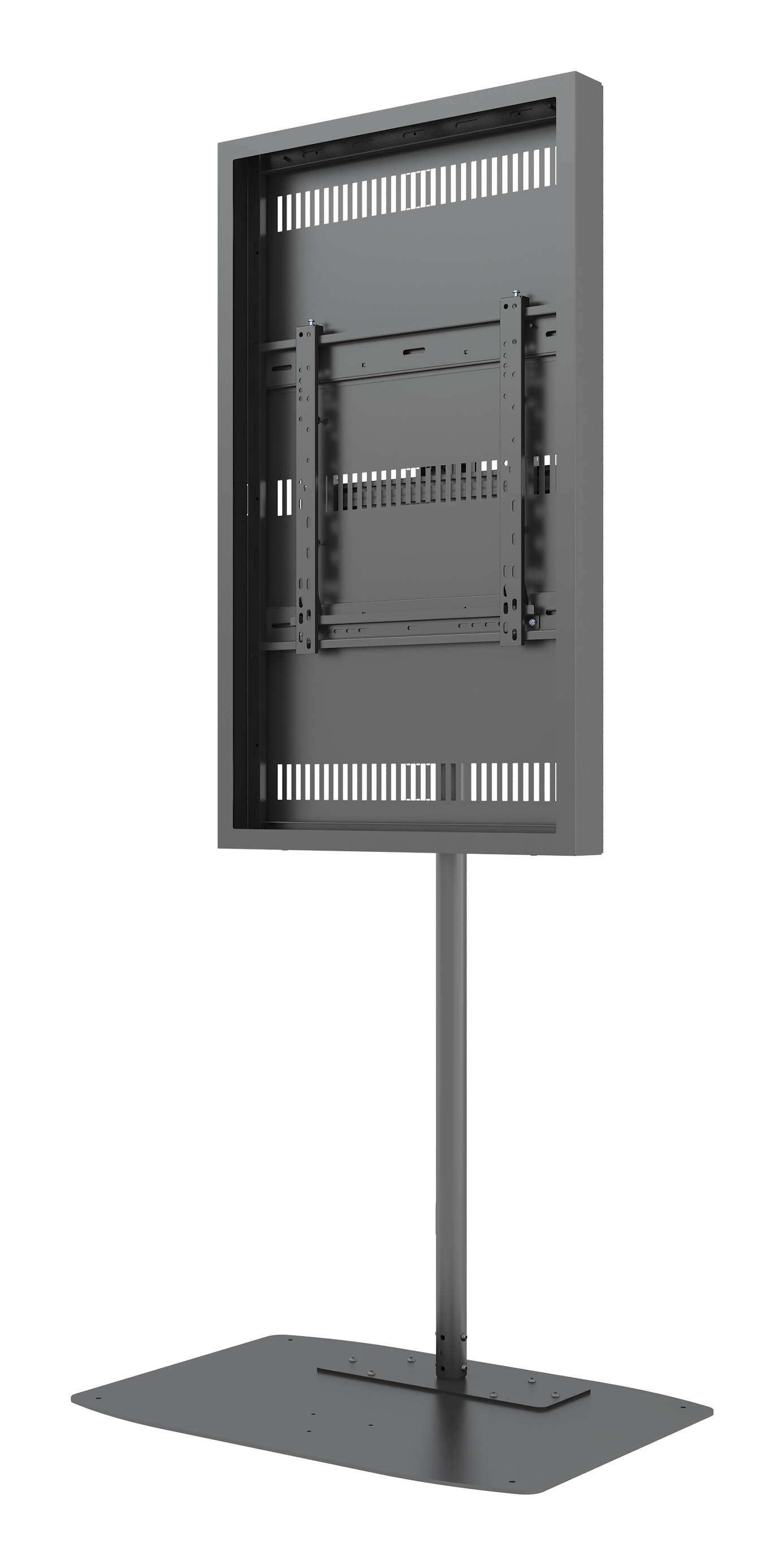 صورة حامل أرضي Multibrackets M Pro Series 49" بعمود واحد - فولاذ أسود