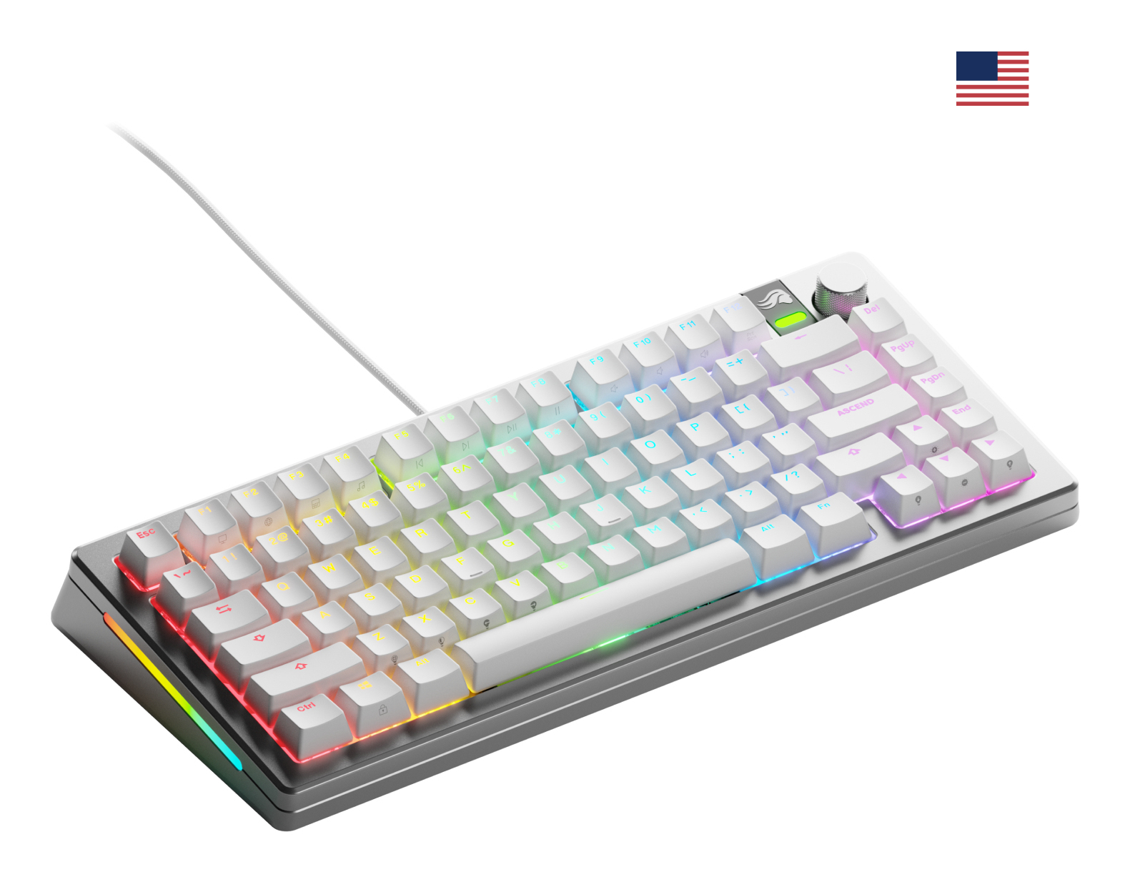 Glorious Gaming GMMK 3 PRO 75% Prebuilt Wired Silver - US