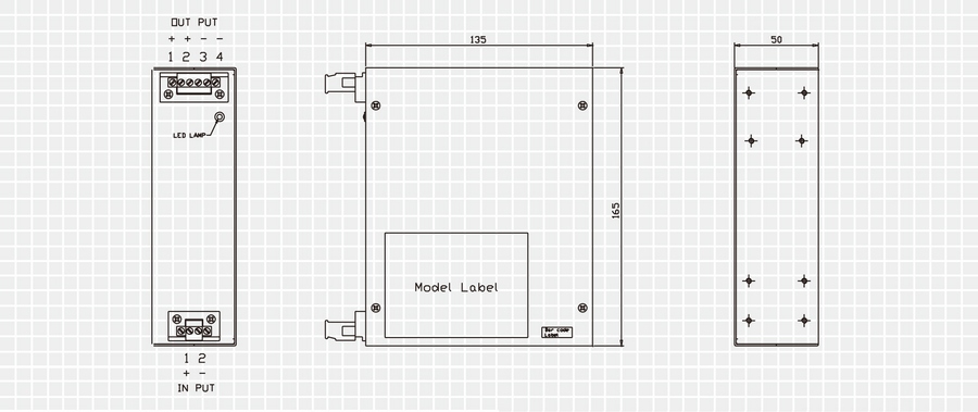LevelOne Industrial Power Supply, 48VDC – image 2