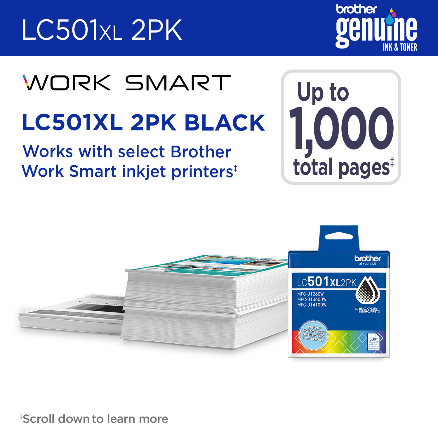 Brother LC501XL2PKS ink cartridge 2 pc(s) Original High (XL) Yield Black – image 2