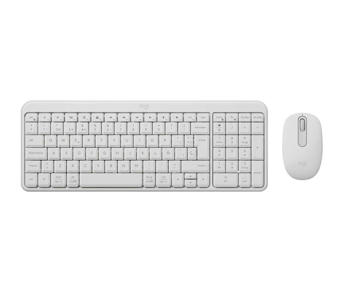 Logitech MK250 Compact Bluetooth Wireless Combo keyboard Mouse included Universal RF Wireless + Bluetooth QWERTY Spanish White