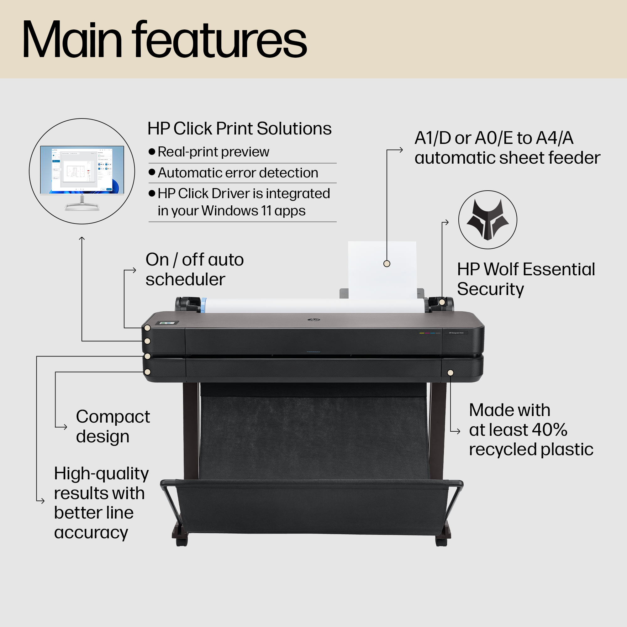 HP DesignJet T630 36-in Printer – image 5