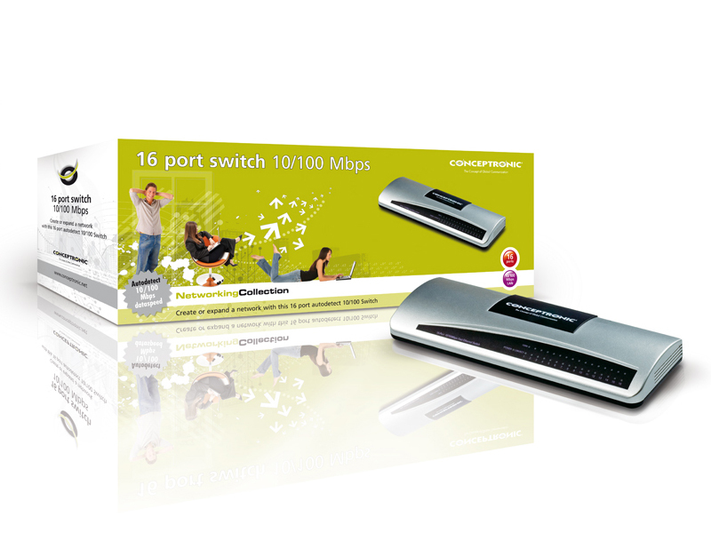 Conceptronic 16 port Switch 10/100 Mbps – image 4