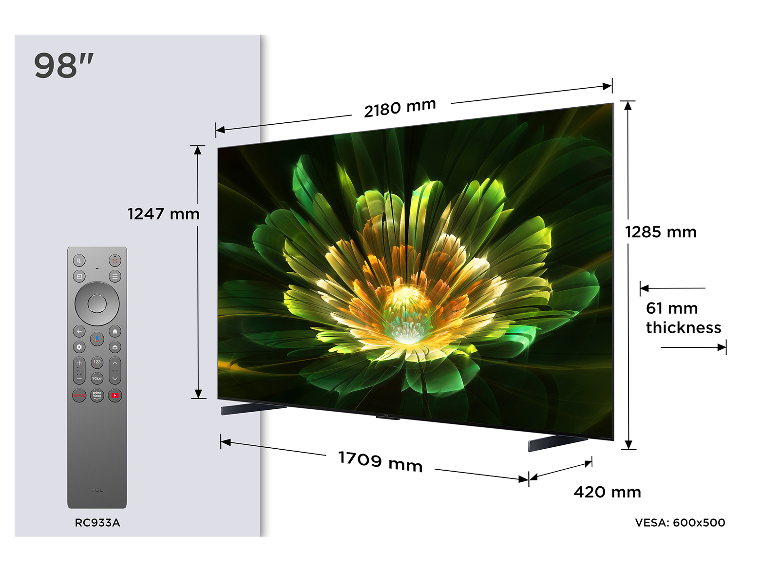 TV Tcl QD Mini LED Pro 98C79K 249 cm 2025 — photo 1
