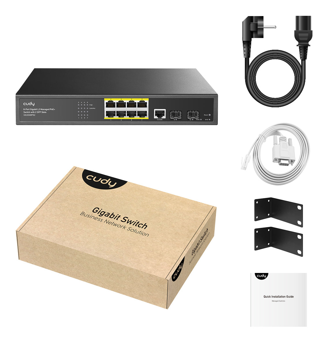 Cudy GS2008PS2 network switch Managed L2 Gigabit Ethernet (10/100/1000) Power over Ethernet (PoE) Black – image 4
